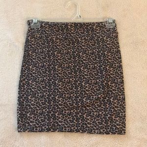 Cheetah print mini skirt